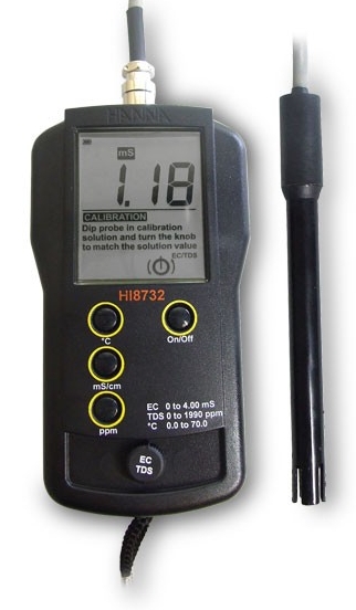 HI-8732 EC/TDS Portable Meter; 0.00 to 4.00 mS/cm [HI-8732]