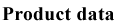 product data