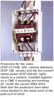 Camera protectors installed in a WBX 4/GS