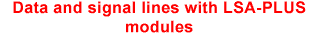 Data & signal lines with LSA-PLUS modules